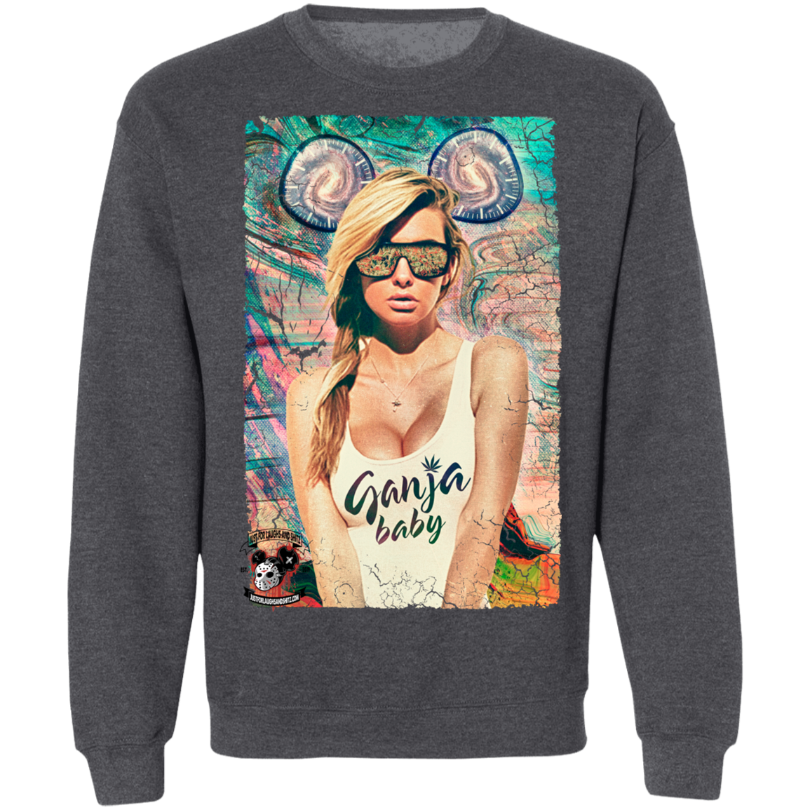 "GANJA BABY" Crewneck Pullover Sweatshirt  8 oz.