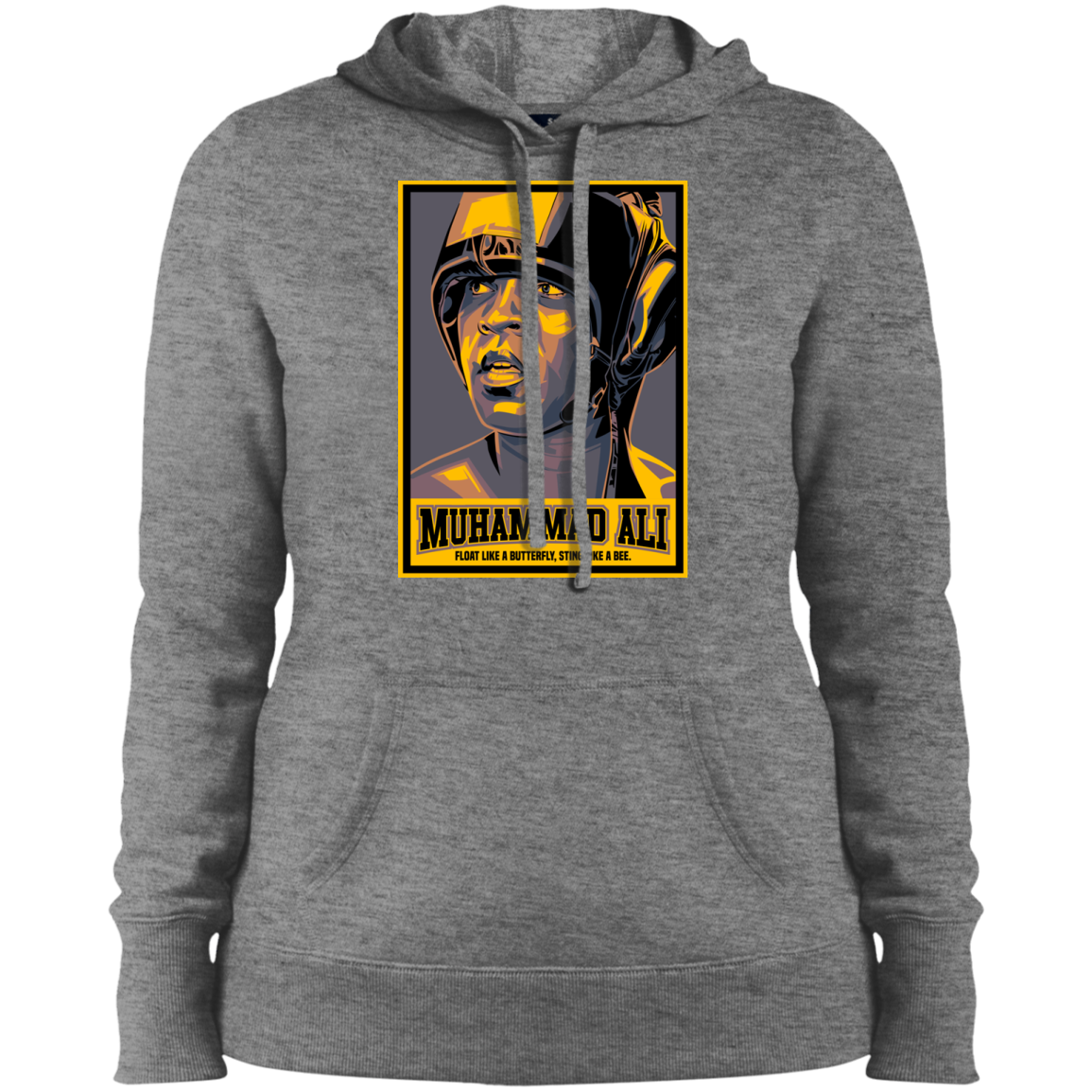 "FLOAT LIKE A BUTTERFLY" Ladies' Pullover Hooded Sweatshirt