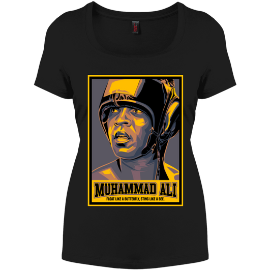"FLOAT LIKE A BUTTERFLY" Women's Perfect Scoop Neck Tee