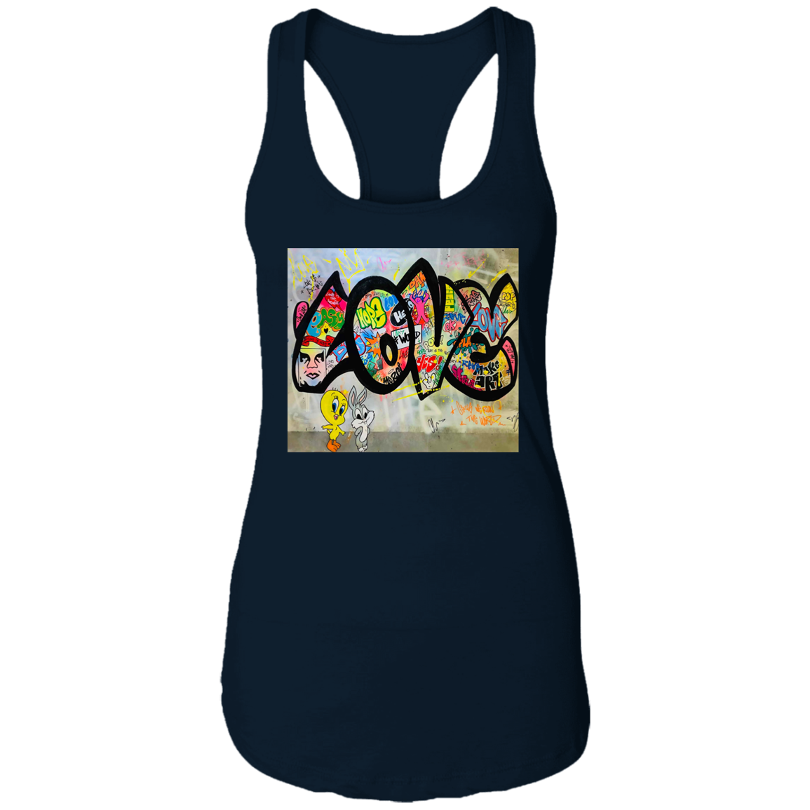 "LOVE" Ladies Ideal Racerback Tank