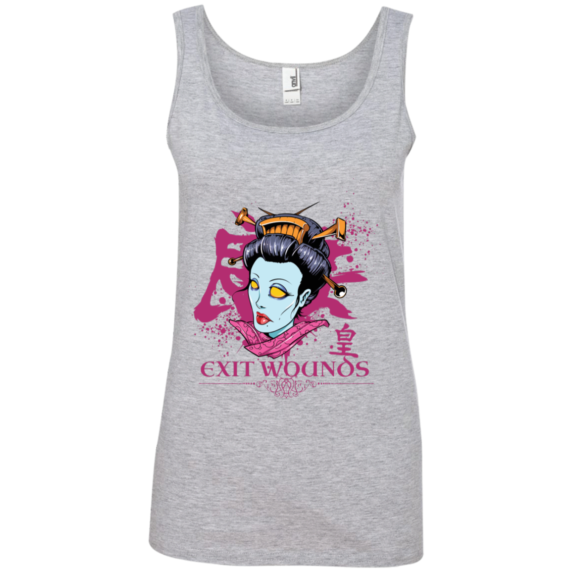 "EXIT WOUNDS" Ladies' 100% Ringspun Cotton Tank Top