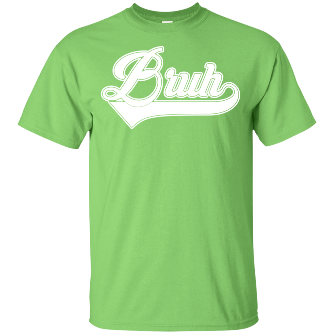 "BRUH" Youth Ultra Cotton T-Shirt in white print