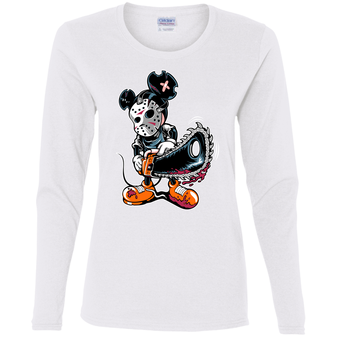 "MICKY PSYCHO" Ladies' Cotton LS T-Shirt