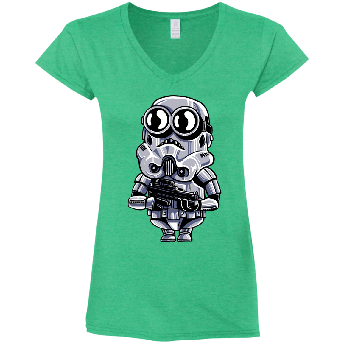 "MINION TROOPER" Ladies' Fitted Softstyle 4.5 oz V-Neck T-Shirt