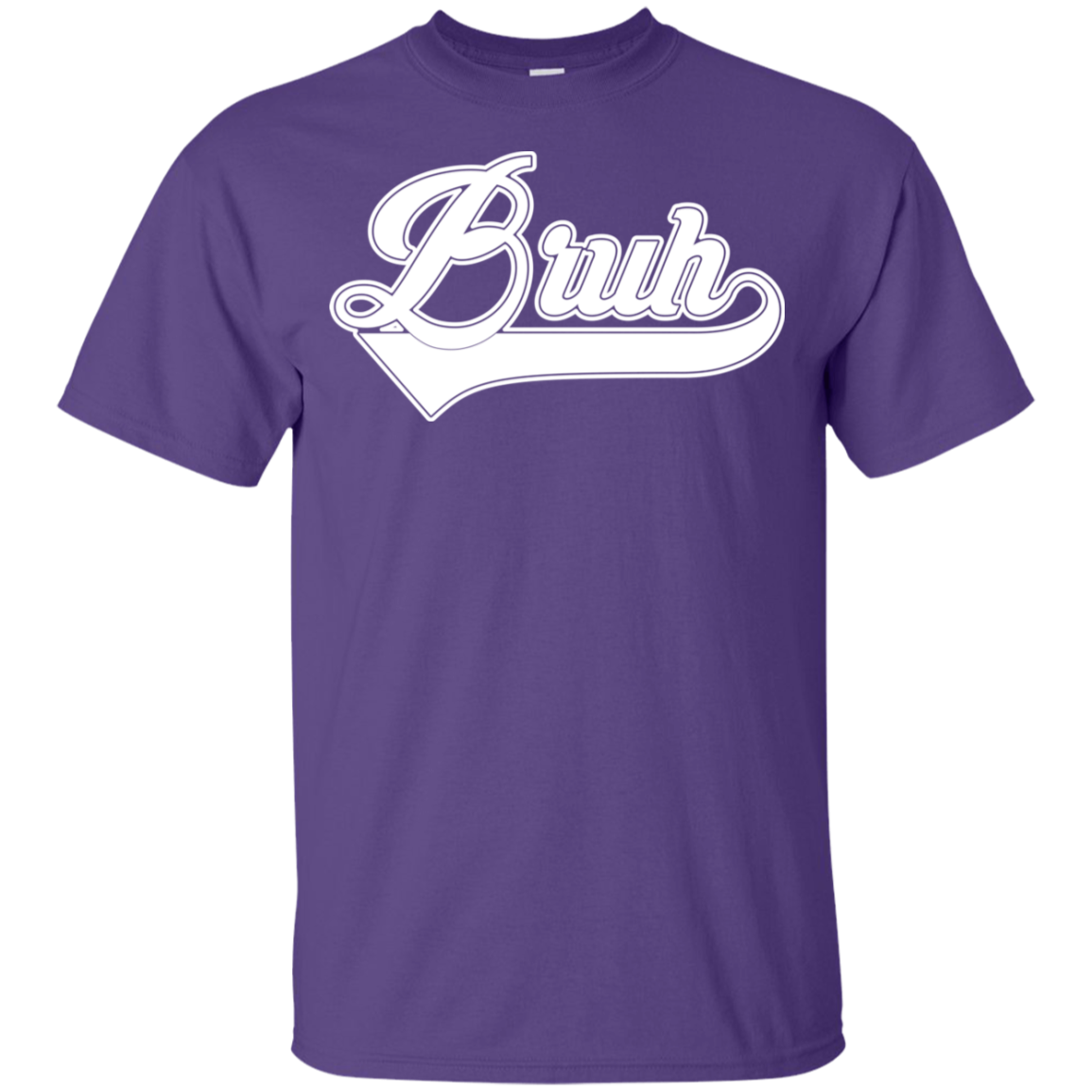 "BRUH" Youth Ultra Cotton T-Shirt in white print