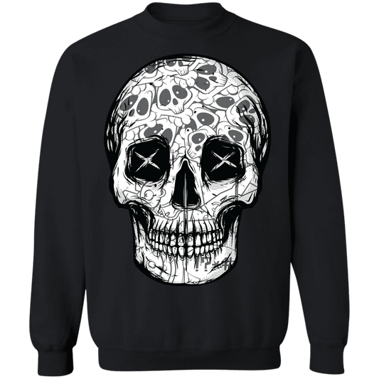 "SKULL HEADS" Crewneck Pullover Sweatshirt  8 oz.