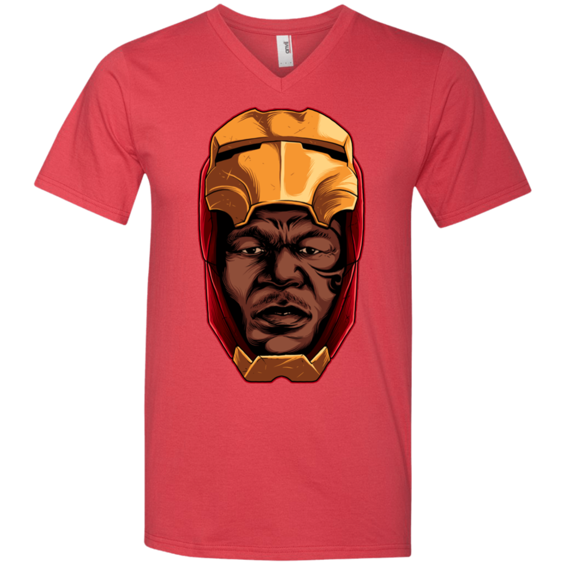 "THE REAL IRON" Men's Printed V-Neck T-Shirt