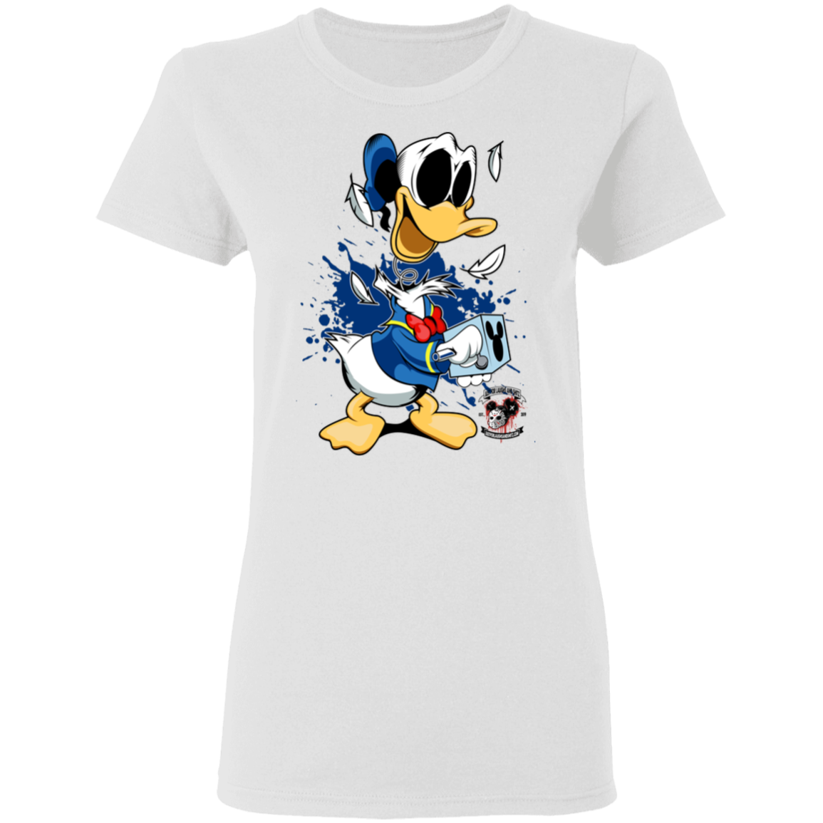 "DONALD IN A BOX" Ladies' 5.3 oz. T-Shirt