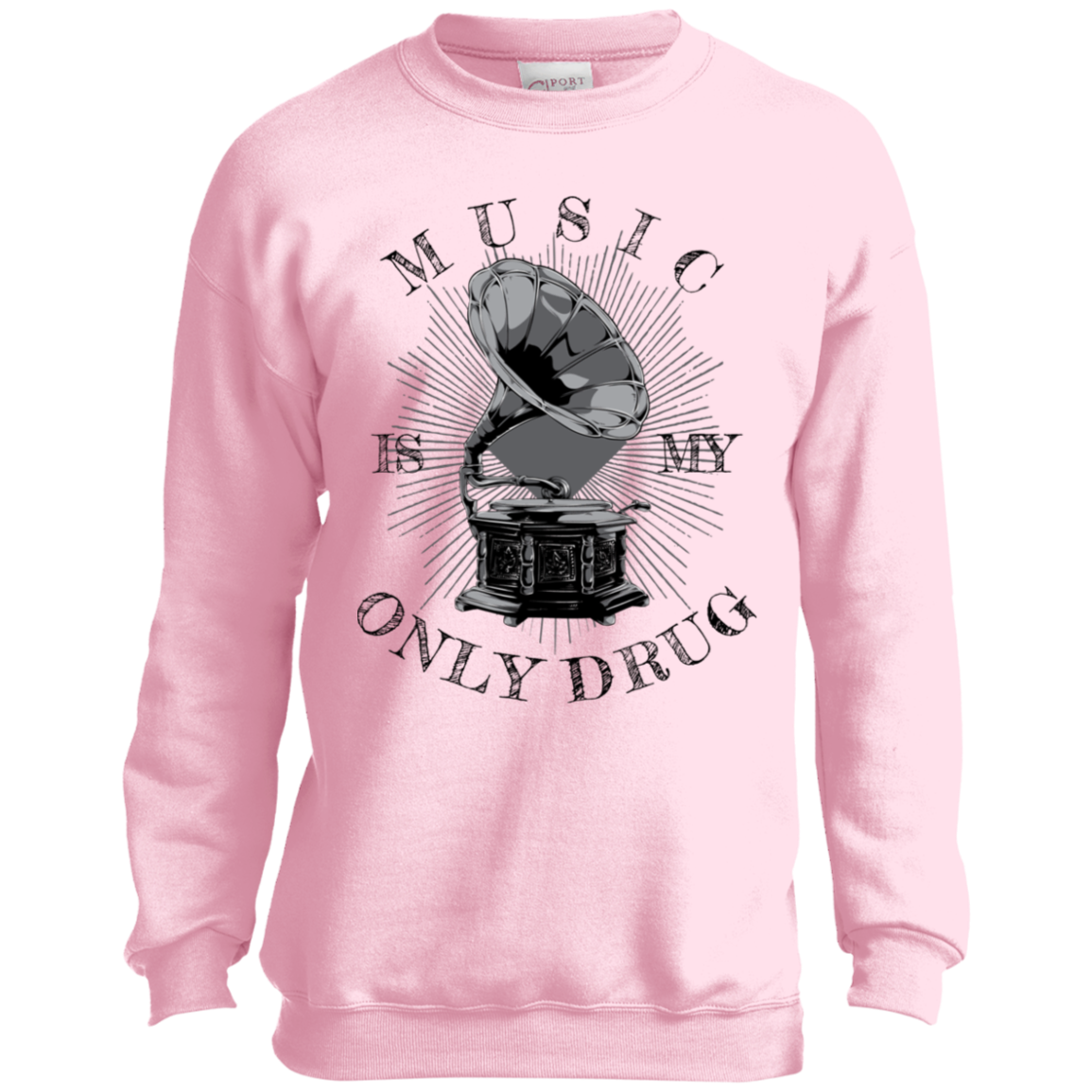 "MUSIC" Youth Crewneck Sweatshirt