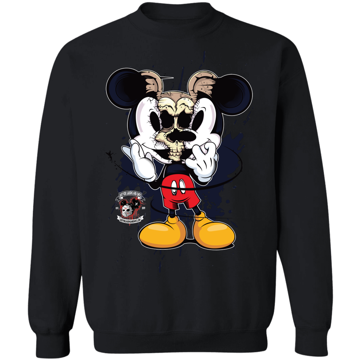 "SKULL MICKEY" Crewneck Pullover Sweatshirt  8 oz.