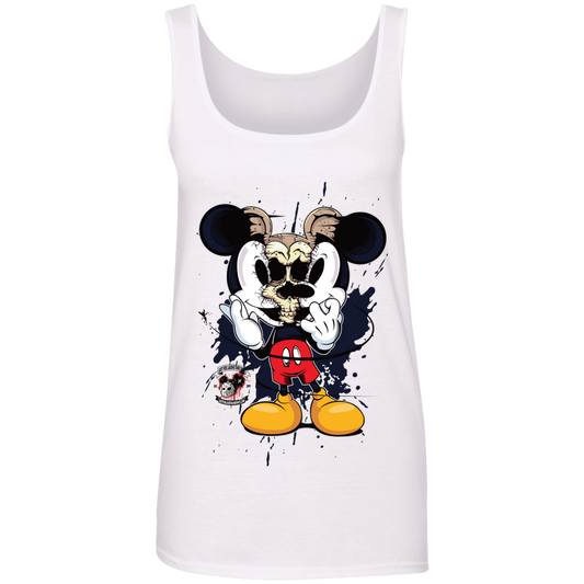 "SKULL MICKEY" Ladies' 100% Ringspun Cotton Tank Top