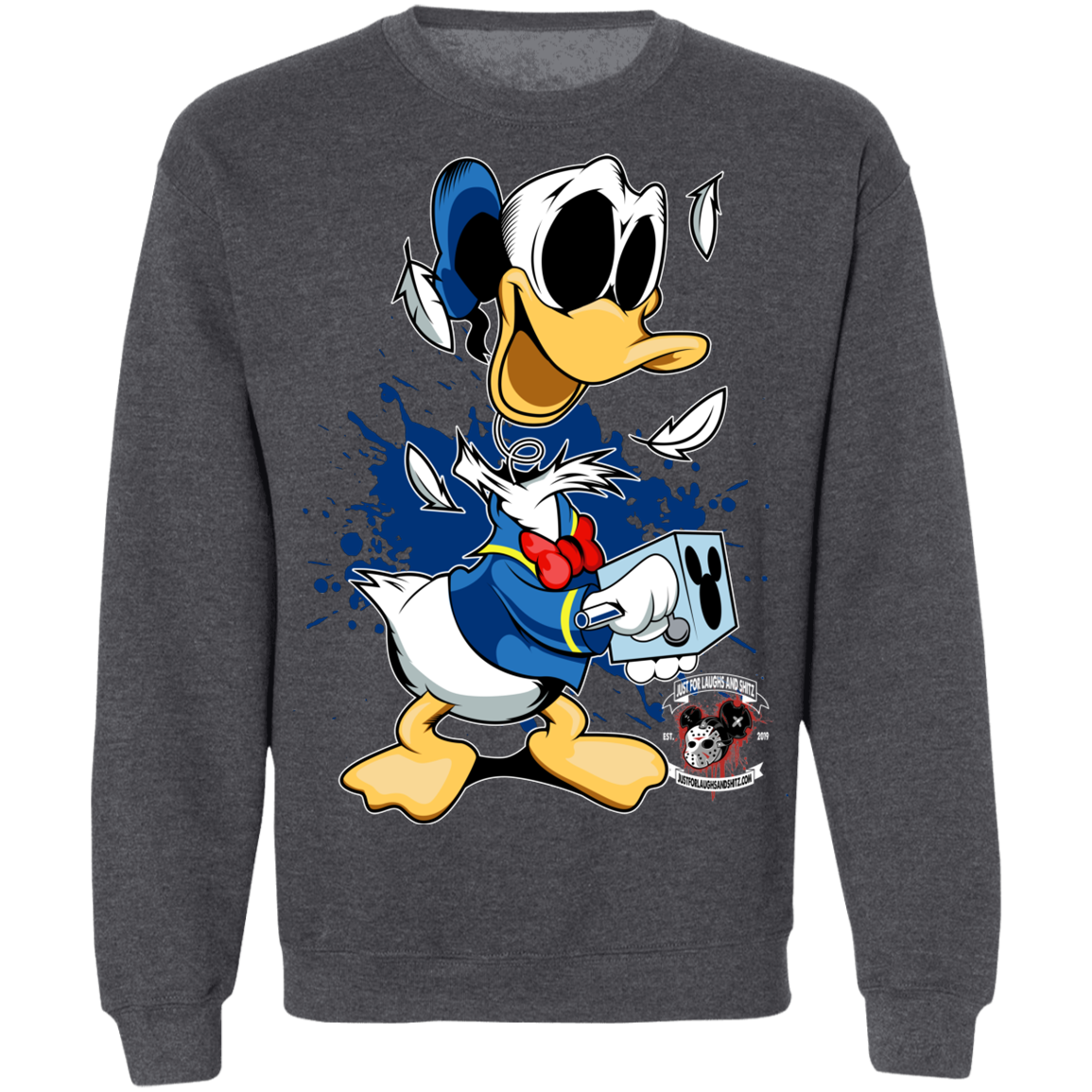 "DONALD IN A BOX" Crewneck Pullover Sweatshirt  8 oz.