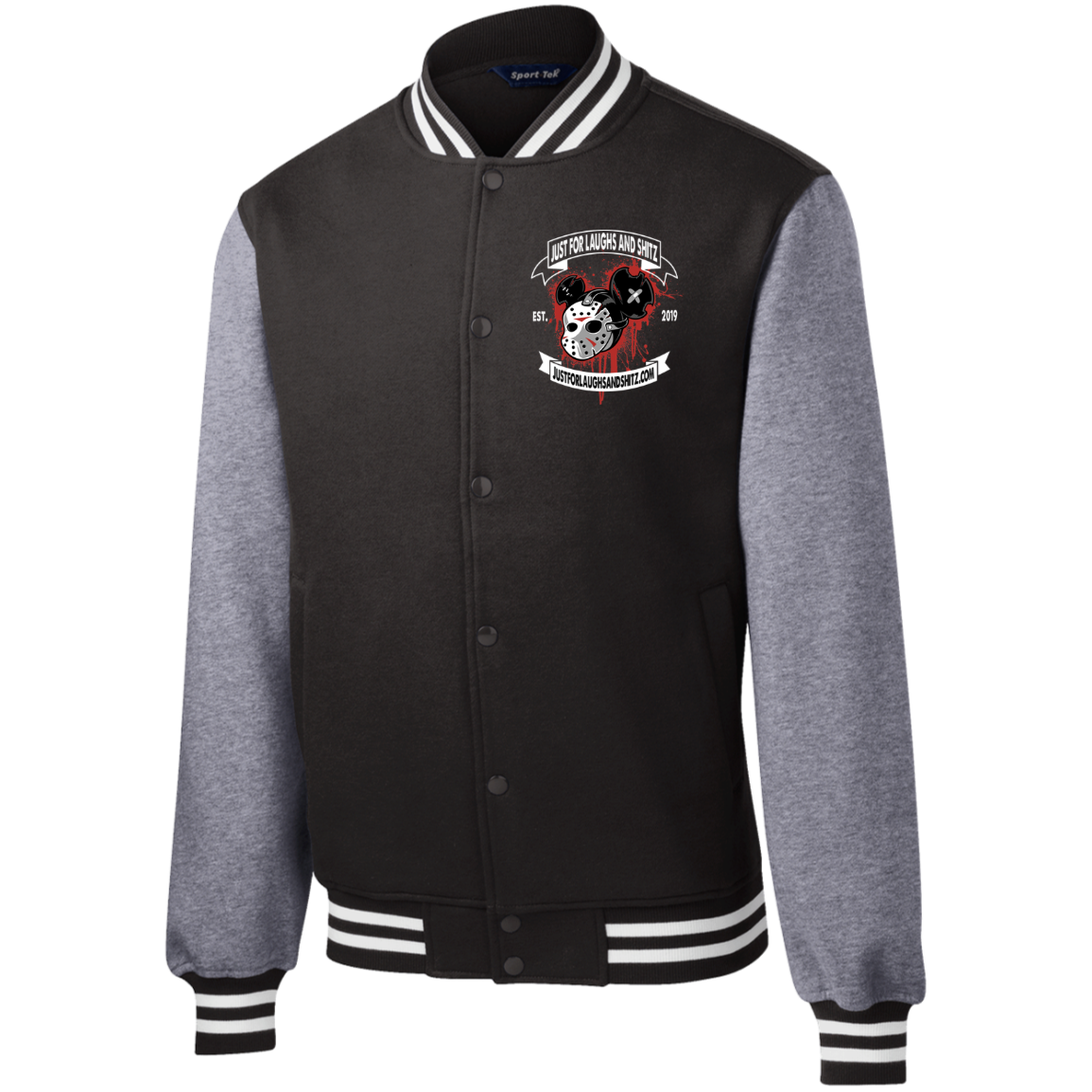 "MICKEY MASK" Mens Fleece Letterman Jacket