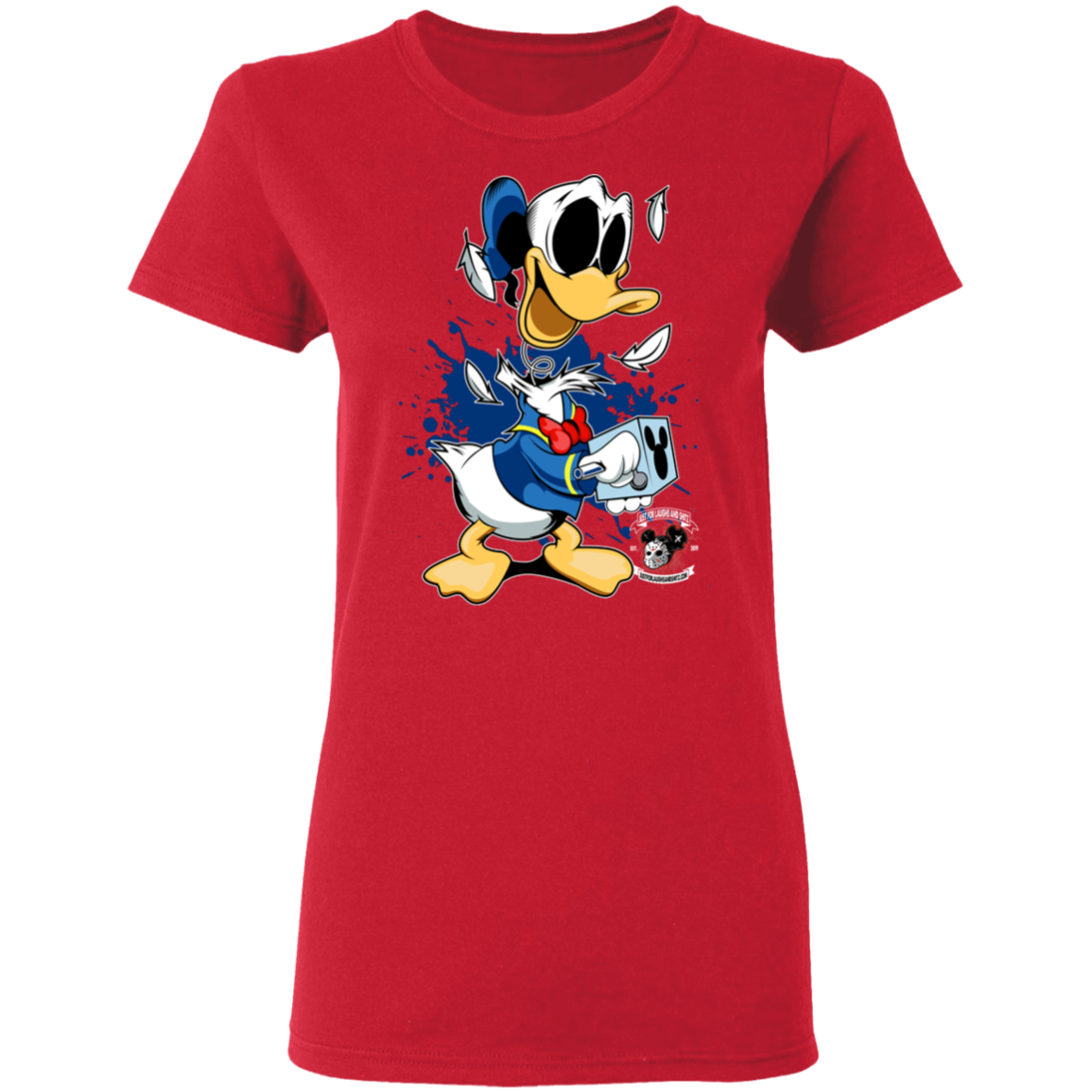 "DONALD IN A BOX" Ladies' 5.3 oz. T-Shirt