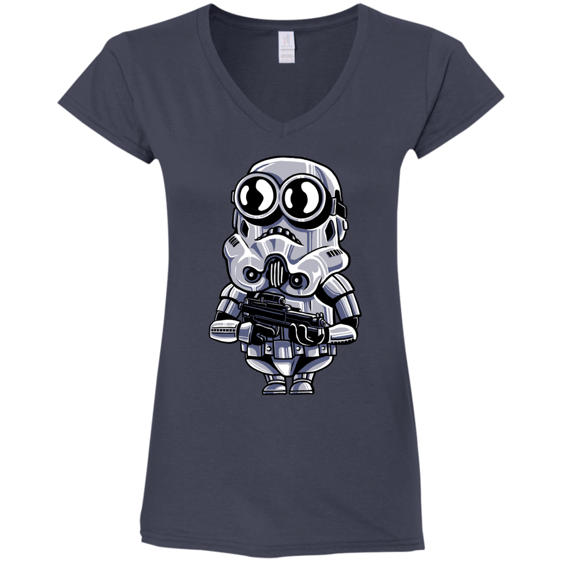 "MINION TROOPER" Ladies' Fitted Softstyle 4.5 oz V-Neck T-Shirt