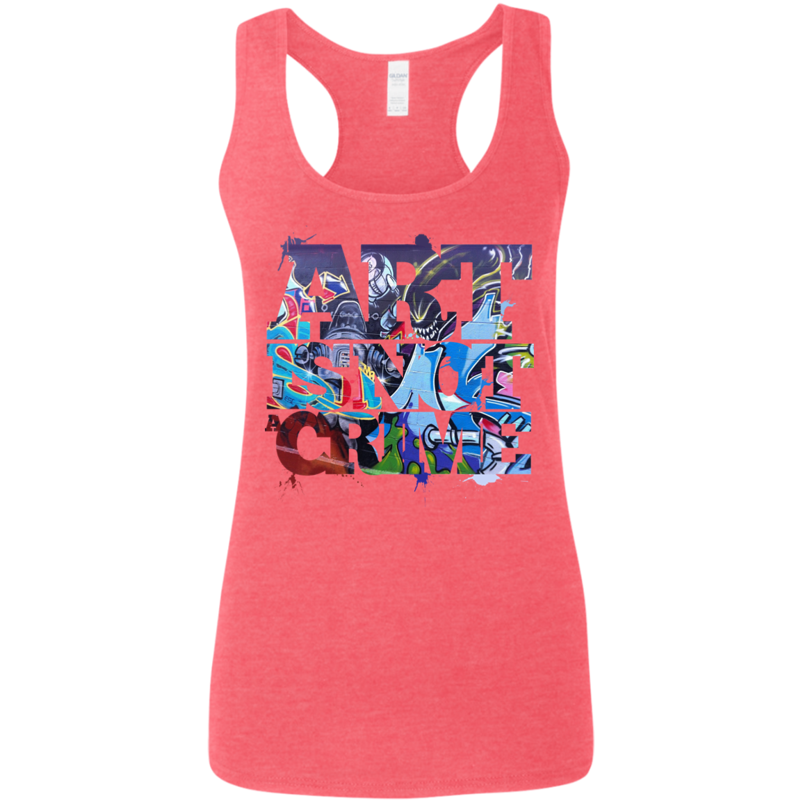 "NOT A CRIME" Ladies' Softstyle Racerback Tank