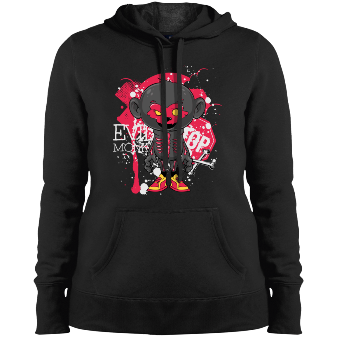 "EVIL MONKEY" Ladies' Pullover Hooded Sweatshirt