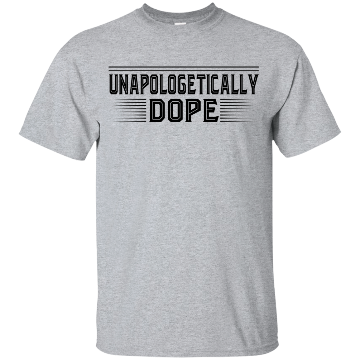 "UNAPOLOGETICALLY DOPE" Youth Ultra Cotton T-Shirt in black print