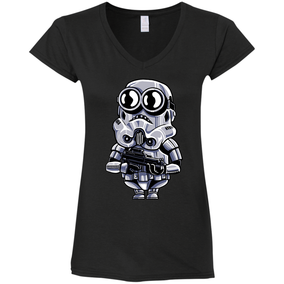 "MINION TROOPER" Ladies' Fitted Softstyle 4.5 oz V-Neck T-Shirt