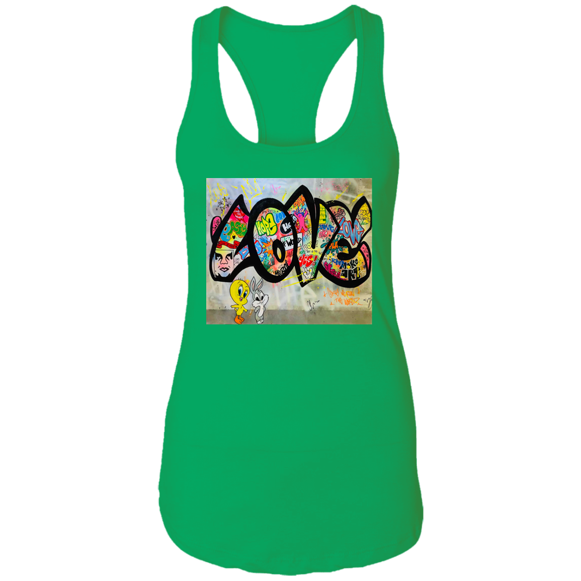 "LOVE" Ladies Ideal Racerback Tank