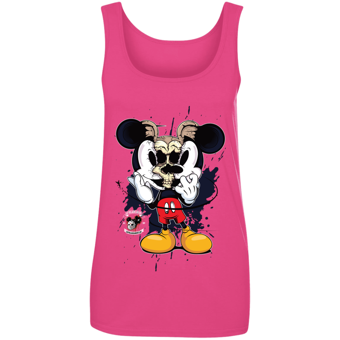 "SKULL MICKEY" Ladies' 100% Ringspun Cotton Tank Top