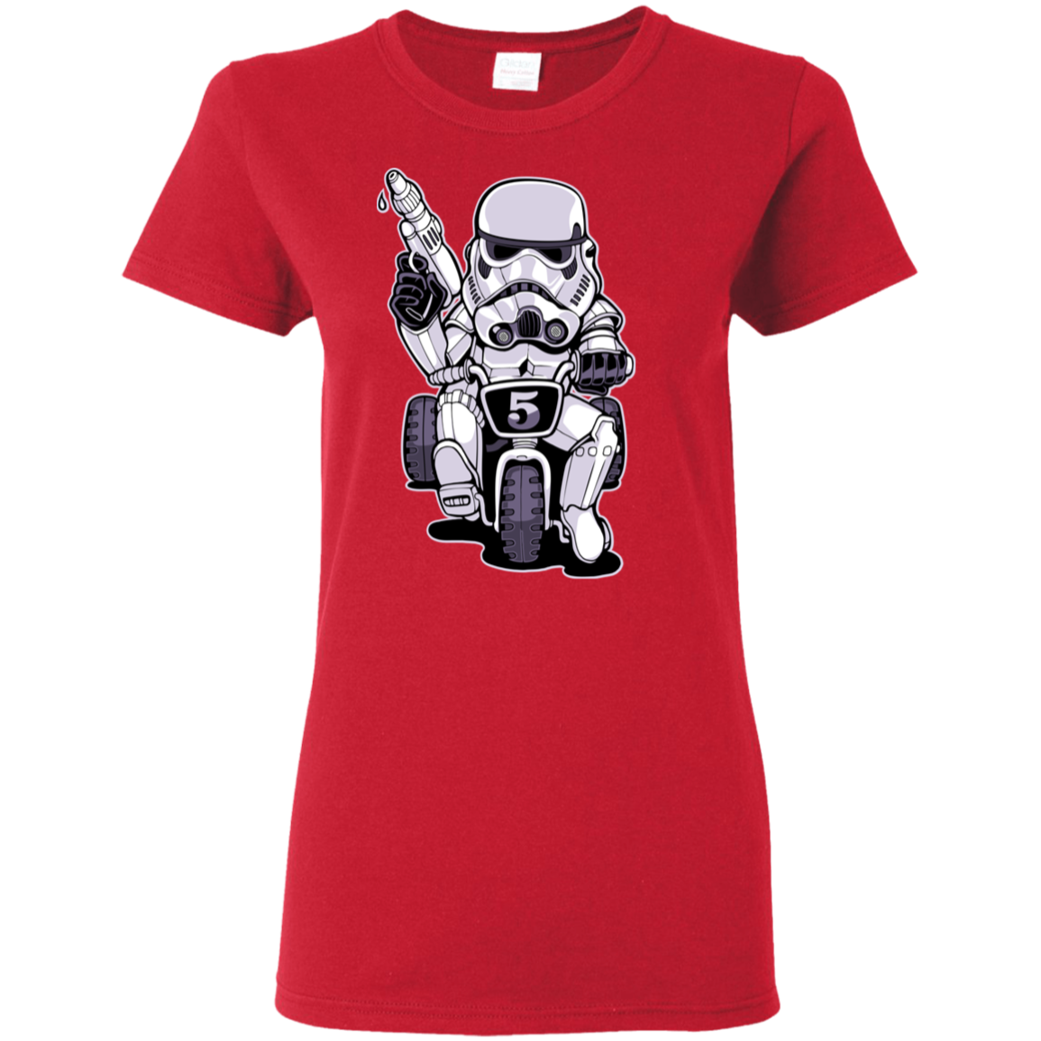 "TOOPER ON A BIKE" Ladies' 5.3 oz. T-Shirt