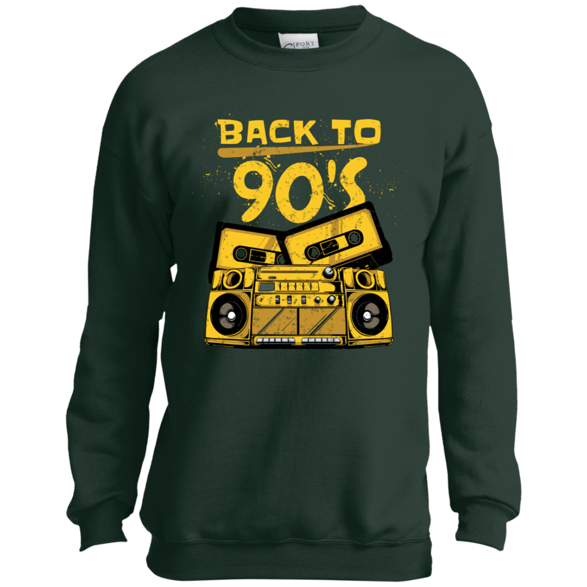 "BACK TO 90'S" Youth Crewneck Sweatshirt