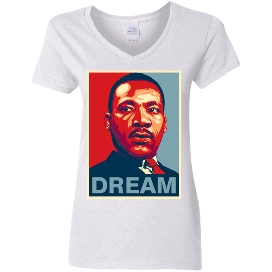 "DREAM" Ladies' 5.3 oz. V-Neck T-Shirt