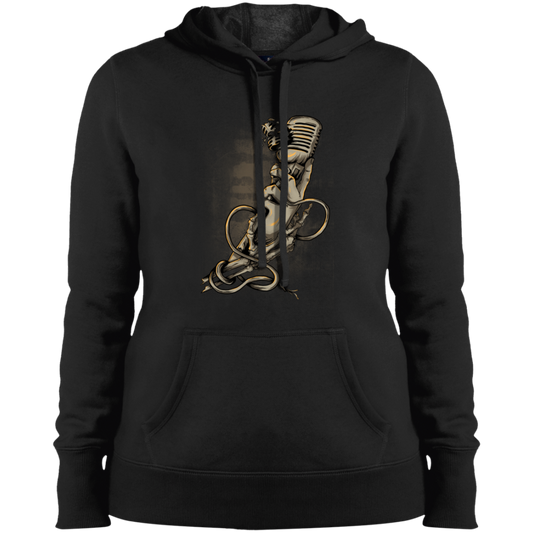 "MICROPHONE FIEND" Ladies' Pullover Hooded Sweatshirt