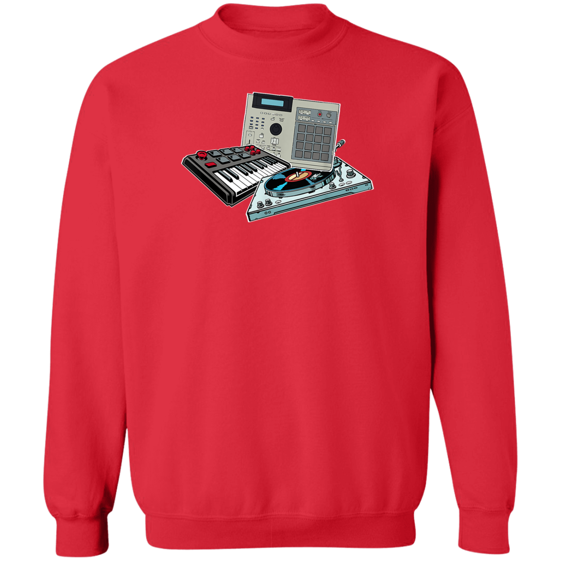 "DRUM MACHINE" Crewneck Pullover Sweatshirt