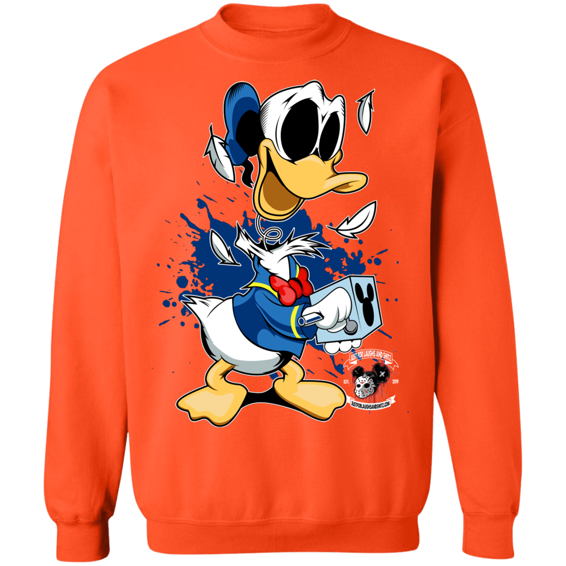 "DONALD IN A BOX" Crewneck Pullover Sweatshirt  8 oz.