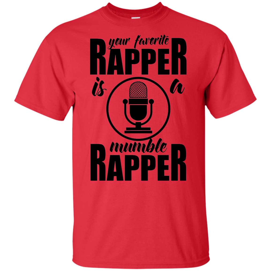 "YOUR FAVORITE RAPPER" Youth Ultra Cotton T-Shirt in black print