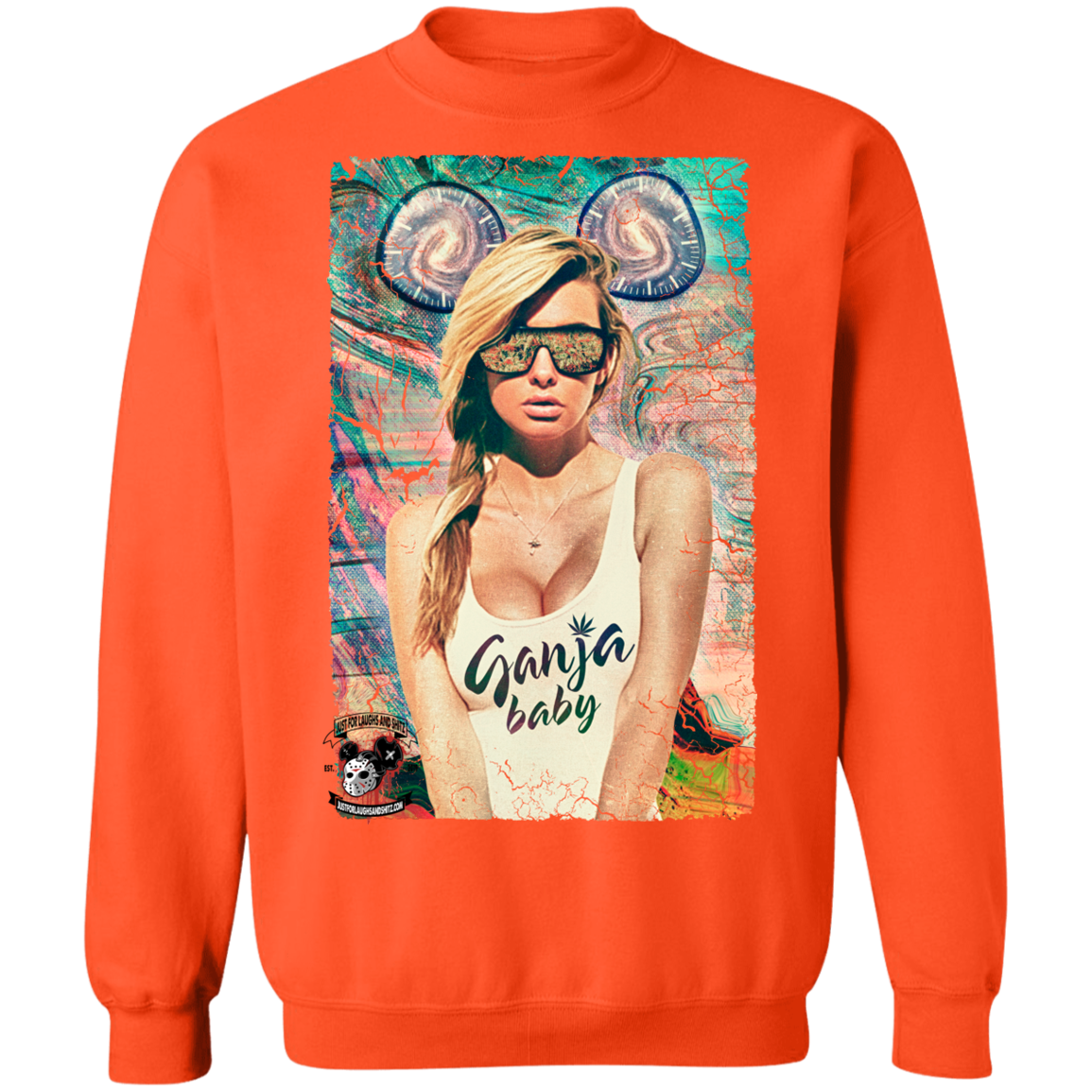 "GANJA BABY" Crewneck Pullover Sweatshirt  8 oz.