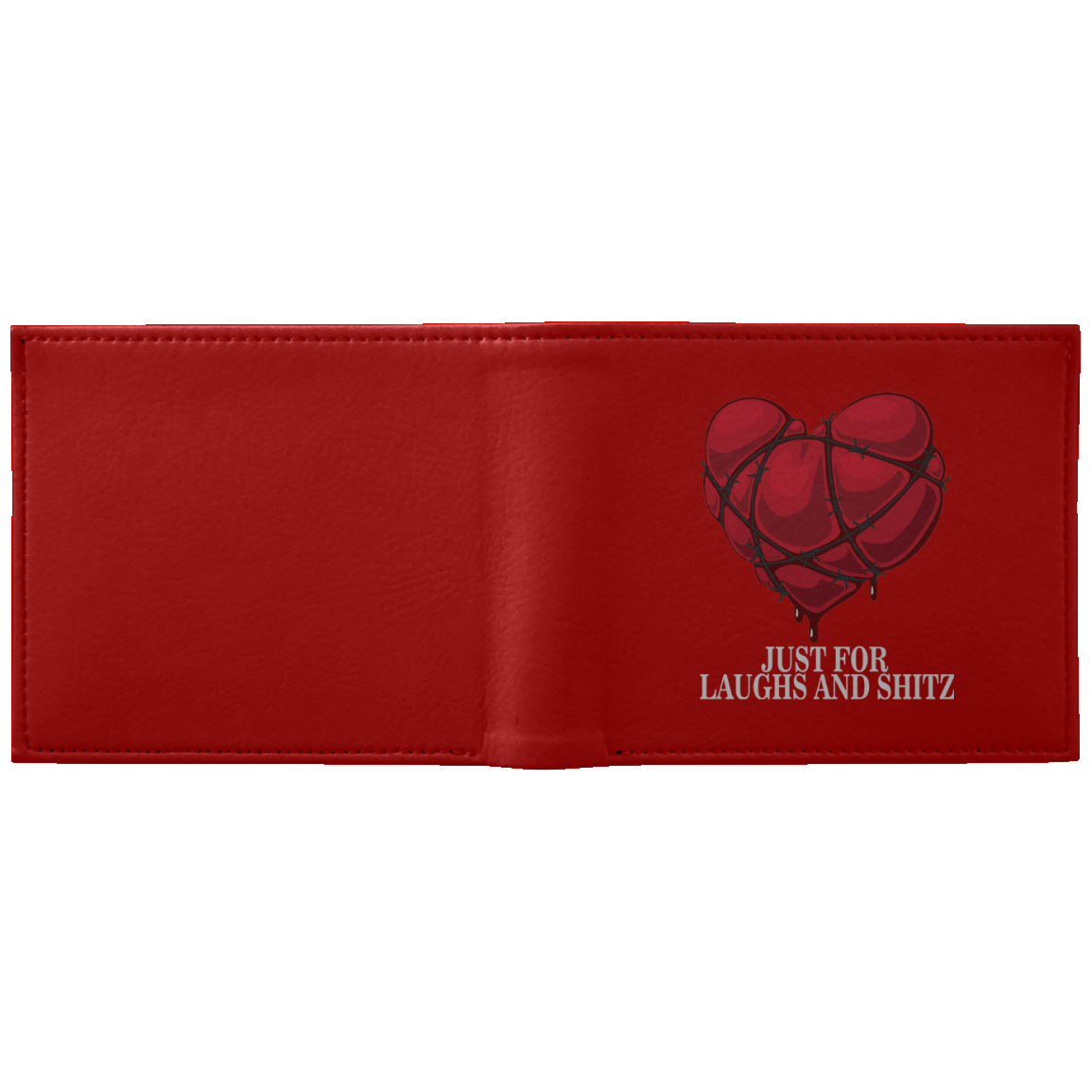 "MY BLOODY HEART" Wallet in white print