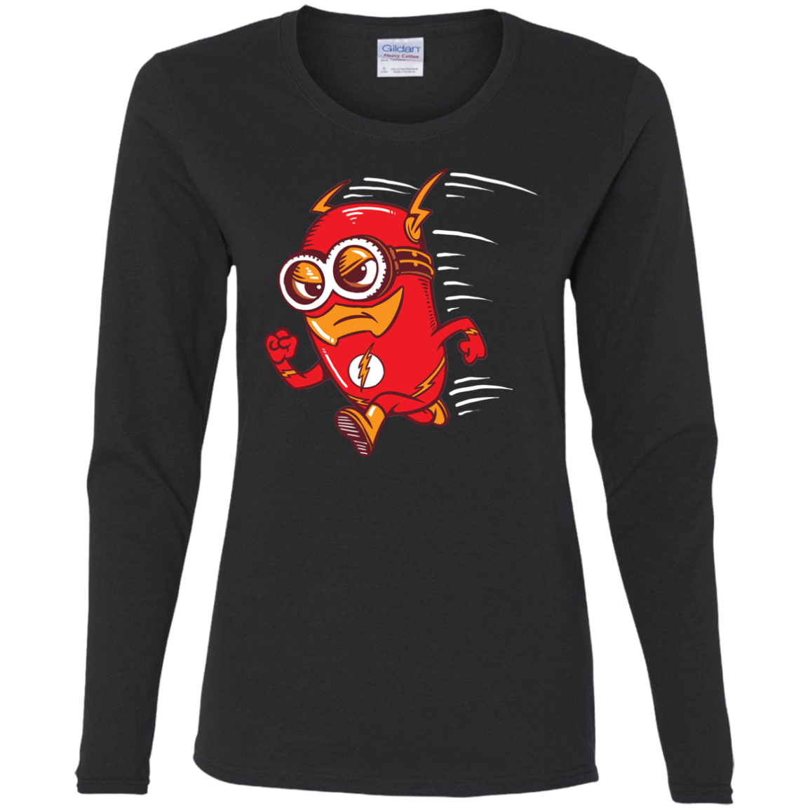 "FLASH MINION" Ladies' Cotton LS T-Shirt