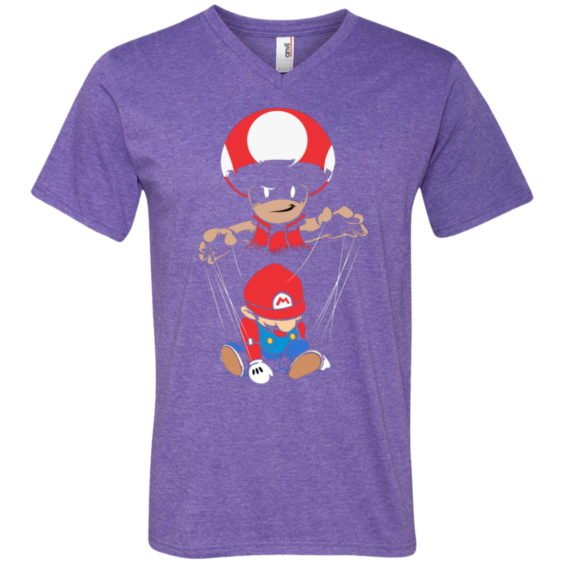 "MARIO DOLL"  Men's Printed V-Neck T-Shirt