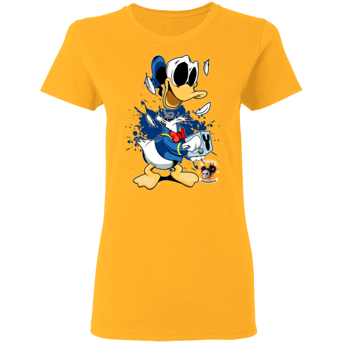 "DONALD IN A BOX" Ladies' 5.3 oz. T-Shirt