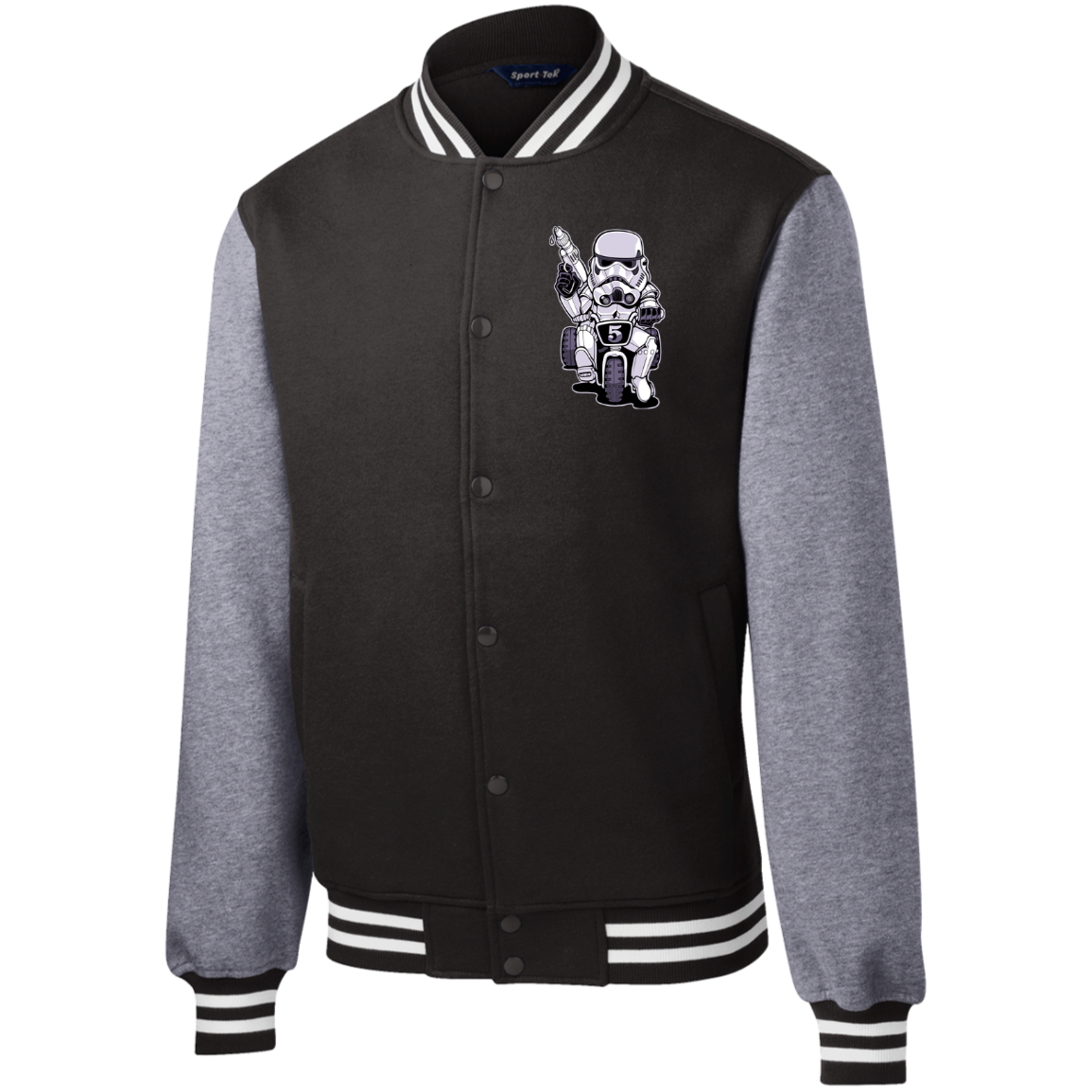 "Tooper on a bike" Mens Fleece Letterman Jacket