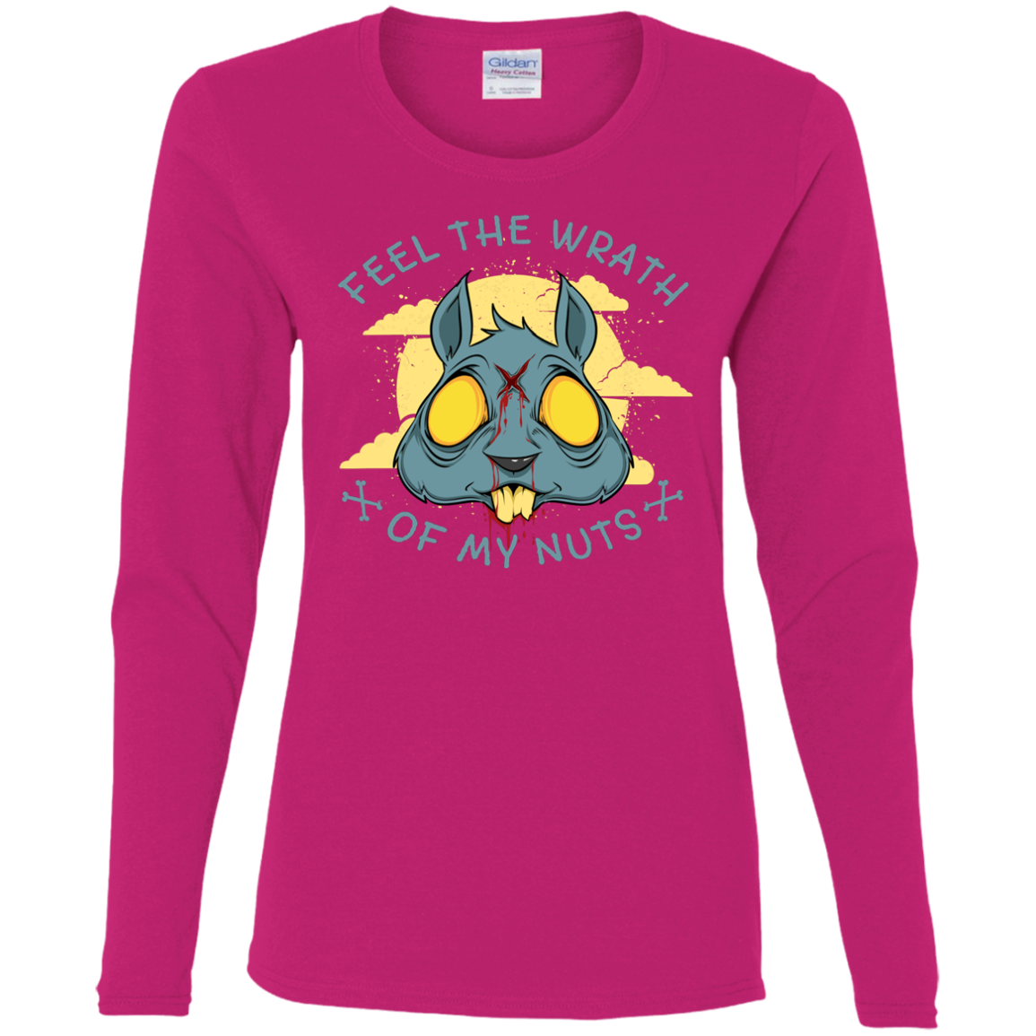 "FEEL THE WRATH" Ladies' Cotton LS T-Shirt