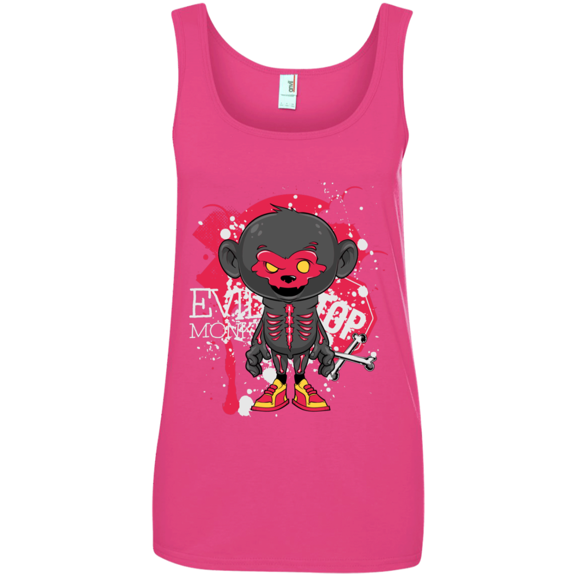 "EVIL MONKEY" Ladies' 100% Ringspun Cotton Tank Top