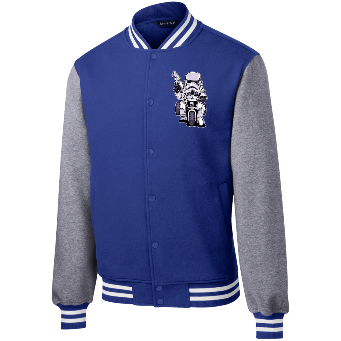 "Tooper on a bike" Mens Fleece Letterman Jacket