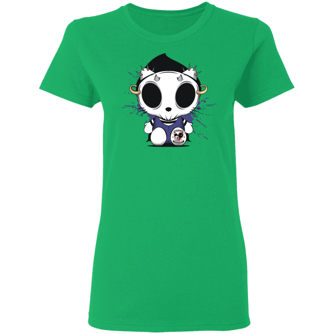 "KITTY SKULL" Ladies' 5.3 oz. T-Shirt