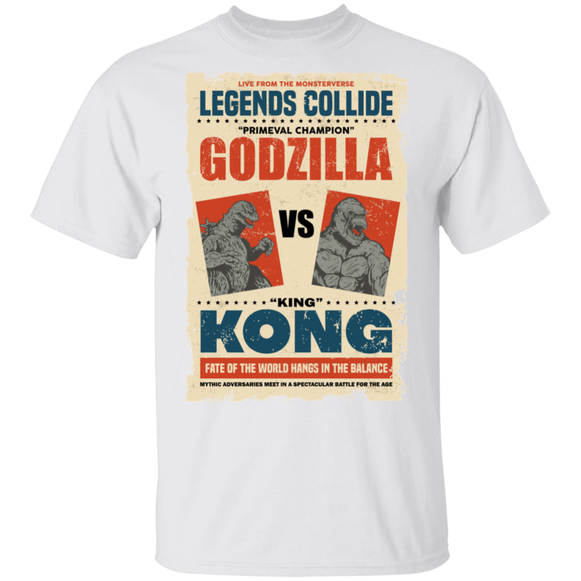 "GODZILLA VS KONG" 5.3 oz. T-Shirt