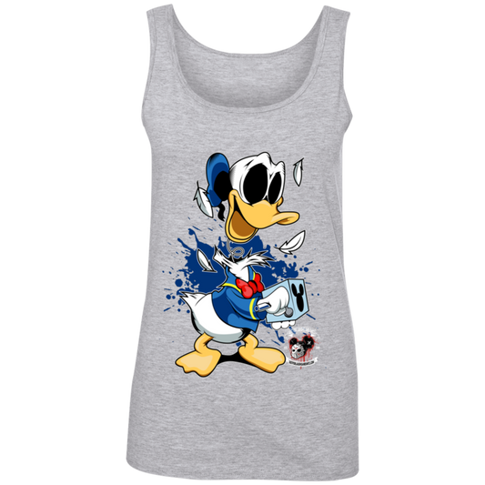 "DONALD IN A BOX" Ladies' 100% Ringspun Cotton Tank Top