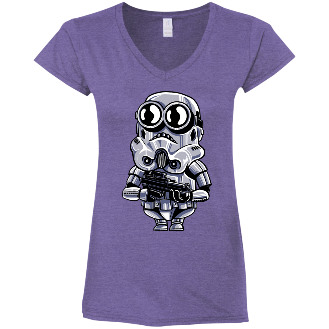 "MINION TROOPER" Ladies' Fitted Softstyle 4.5 oz V-Neck T-Shirt