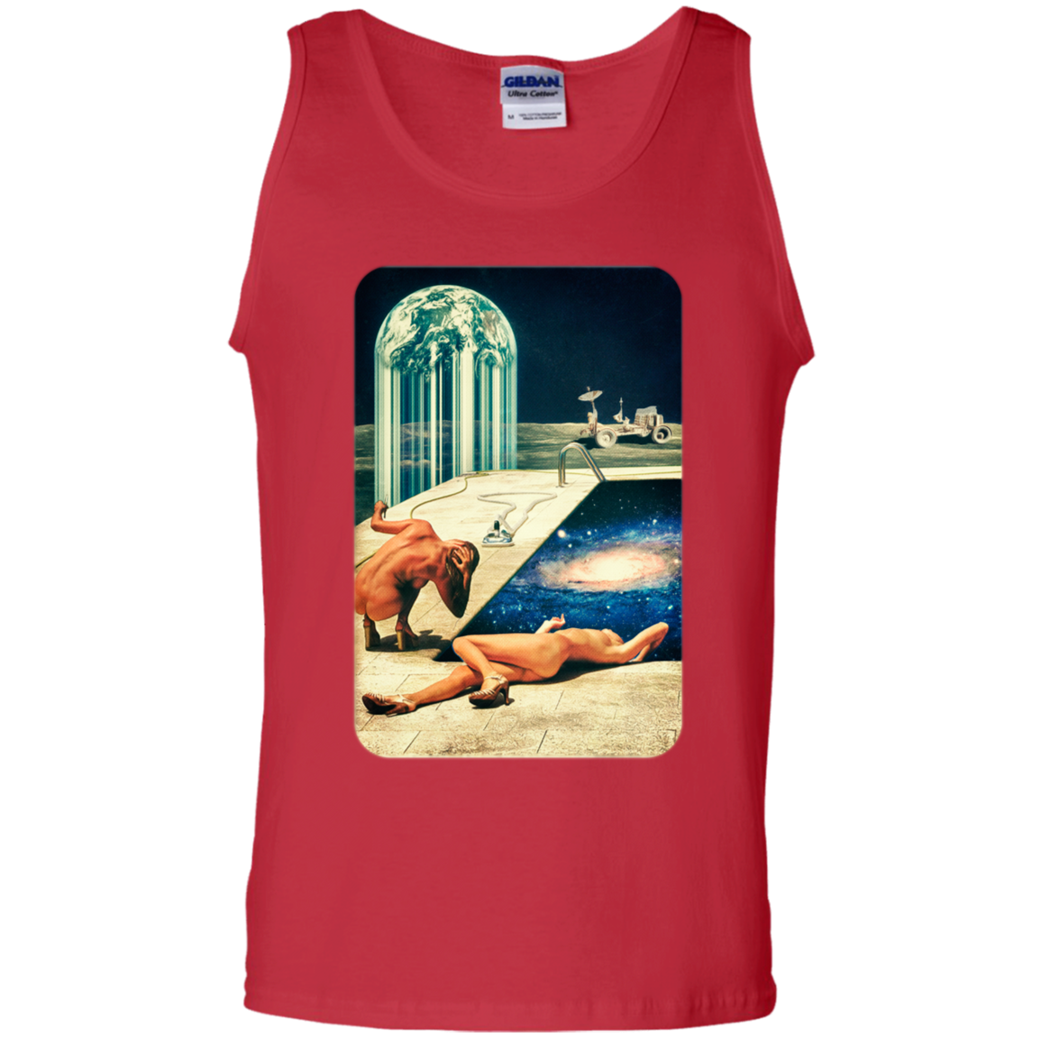 "MOON POOL" 100% Cotton Tank Top