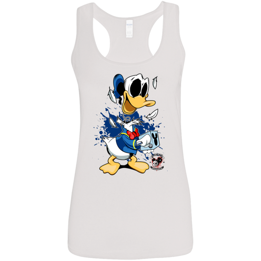 "DONALD IN A BOX" Ladies' Softstyle Racerback Tank