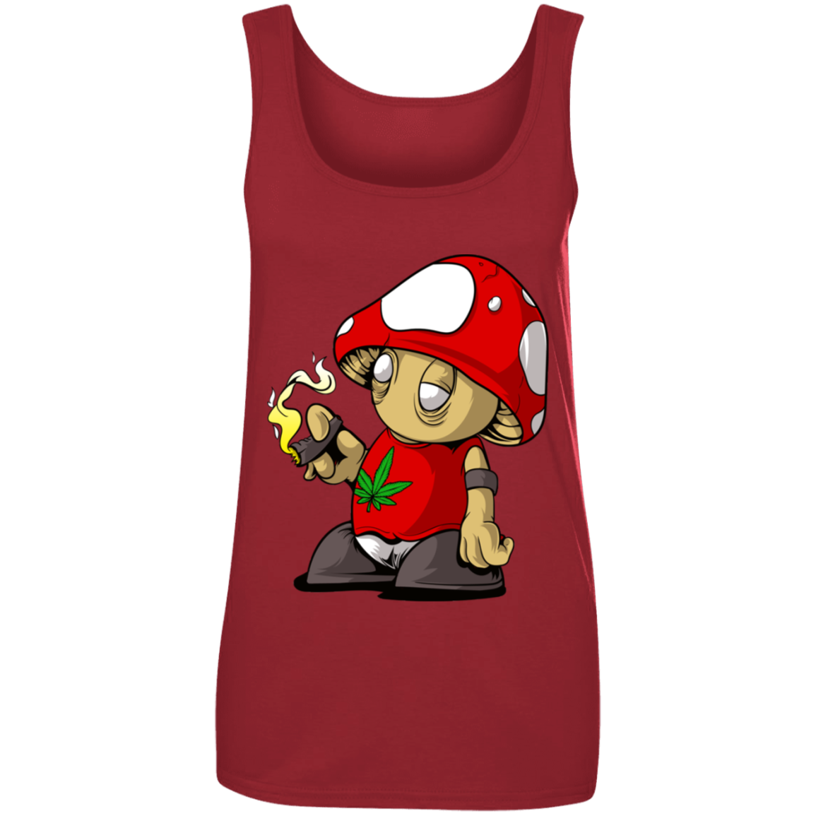 "MUSHROOM CLOUDS" Ladies' 100% Ringspun Cotton Tank Top