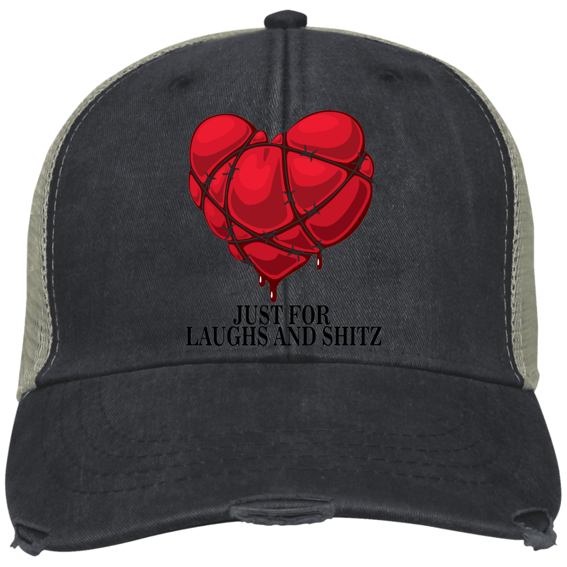 "MY BLOODY HEART" in black print Ollie Cap