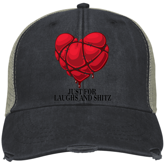 "MY BLOODY HEART" in black print Ollie Cap